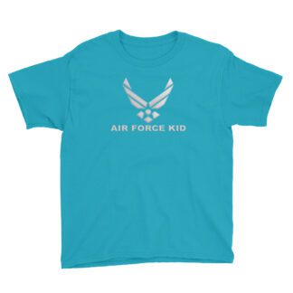 Air Force Kid... Youth Short Sleeve T-Shirt - Caribbean Blue, XL
