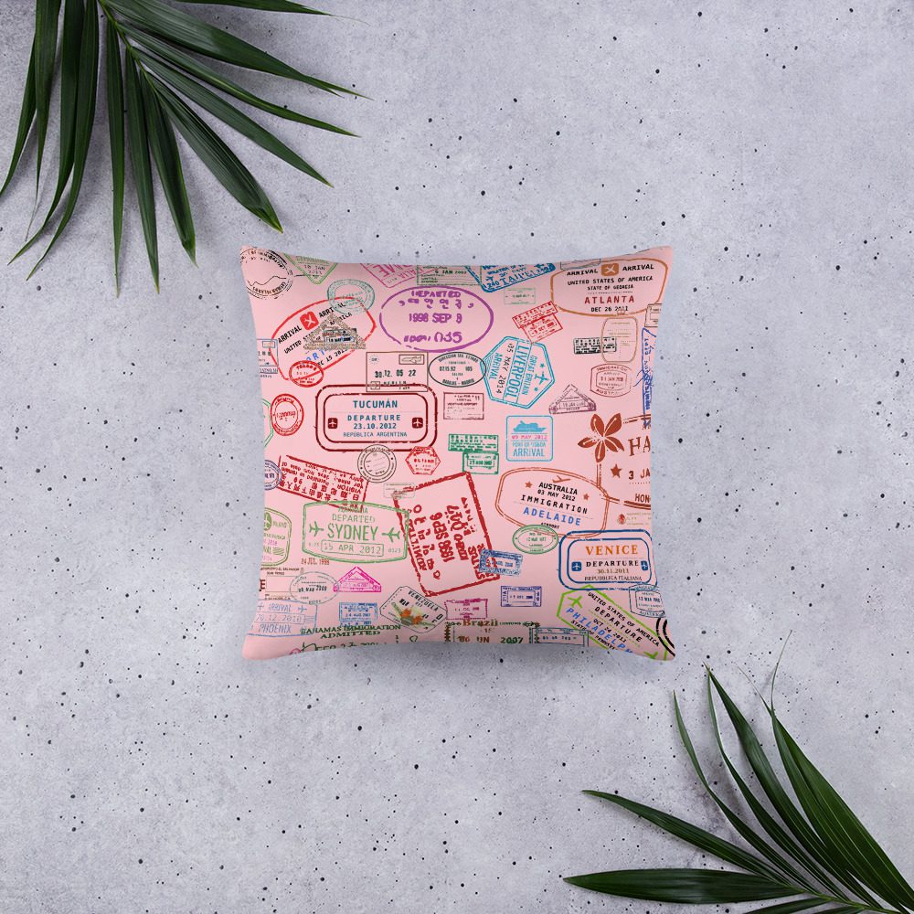 Going Places Pillow Going Places Pillow - Pink 5 Going Places Pillow - Pink - Image 5