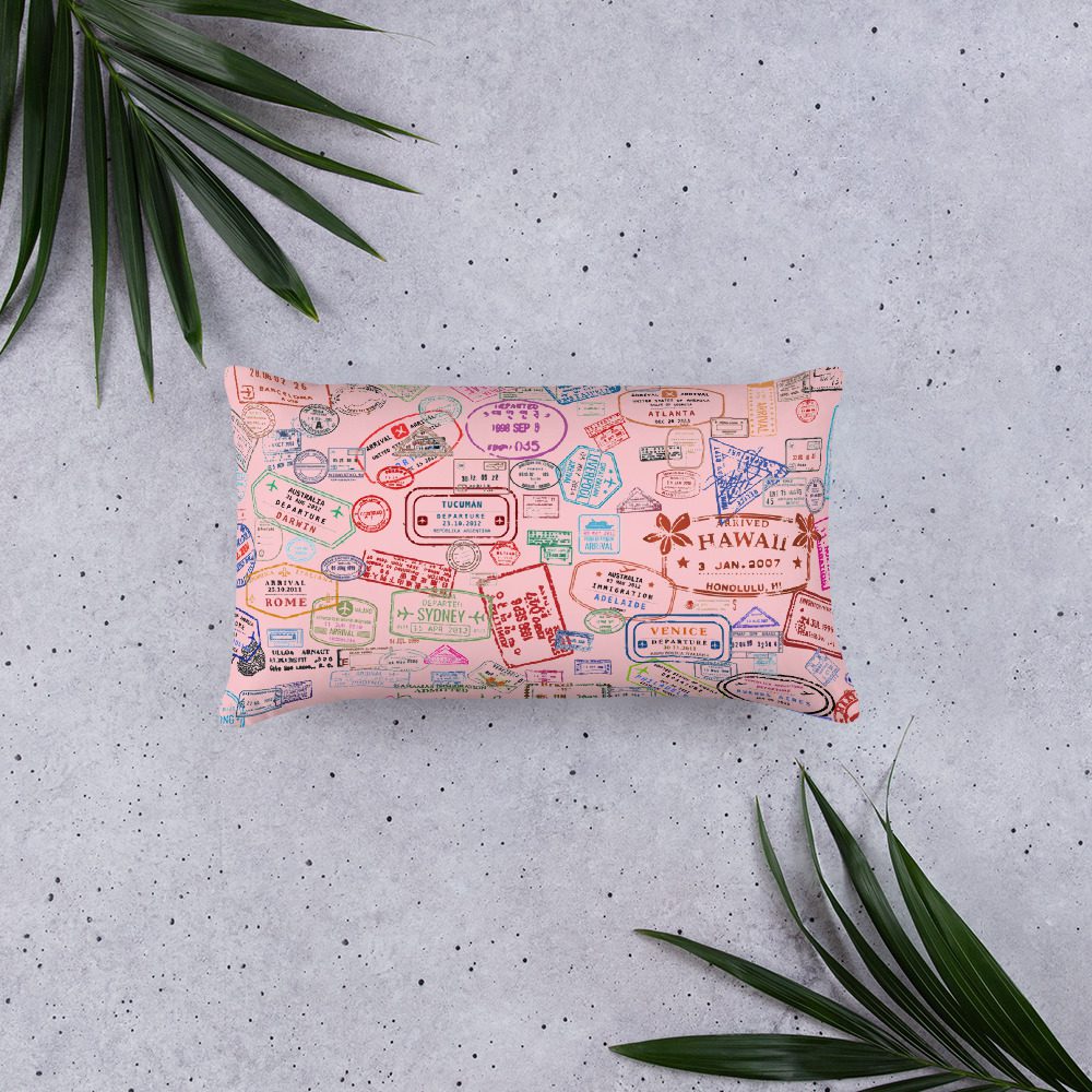 Going Places Pillow Going Places Pillow - Pink 3 Going Places Pillow - Pink - Image 3