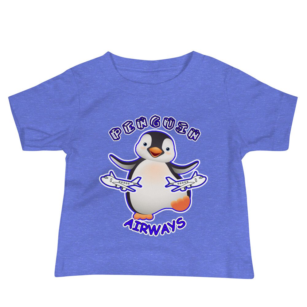 Penguin airways Penguin Airways Baby Tee... Baby Jersey Short Sleeve 4 Penguin Airways Baby Tee... Baby Jersey Short Sleeve - Image 4