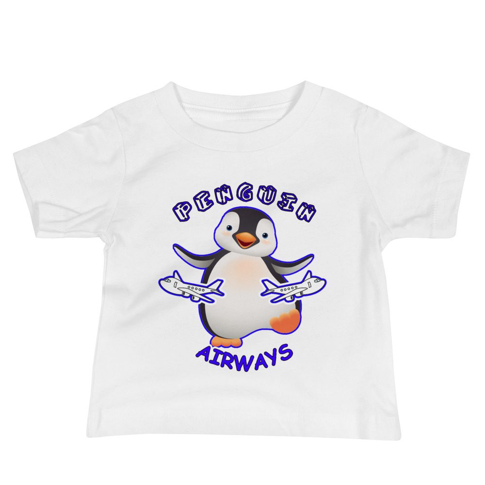Penguin airways Penguin Airways Baby Tee... Baby Jersey Short Sleeve 3 Penguin Airways Baby Tee... Baby Jersey Short Sleeve - Image 3