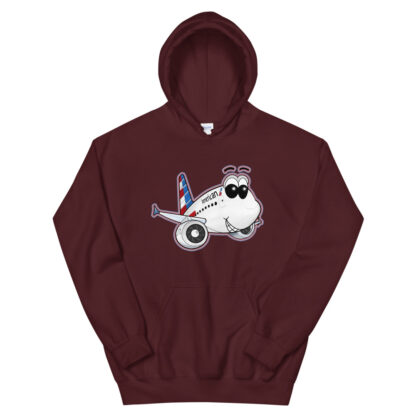 AA Airbus A321 Smiles Hoodie - Unisex - Image 4