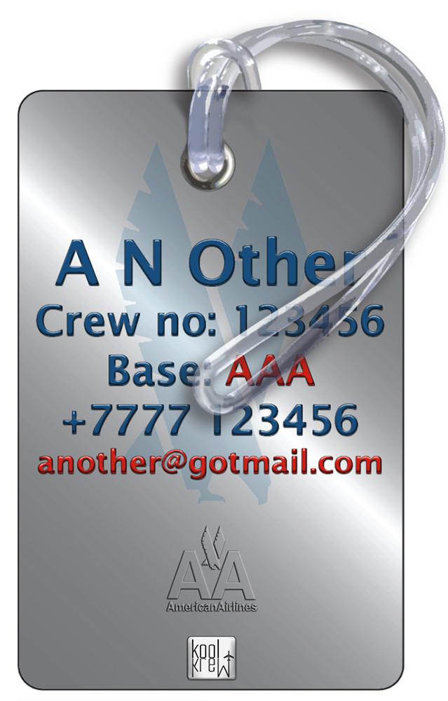 American Airlines OLD LOGO Luggage Tag American Airlines OLD LOGO Luggage Tag - Portrait 5 American Airlines OLD LOGO Luggage Tag - Portrait - Image 5