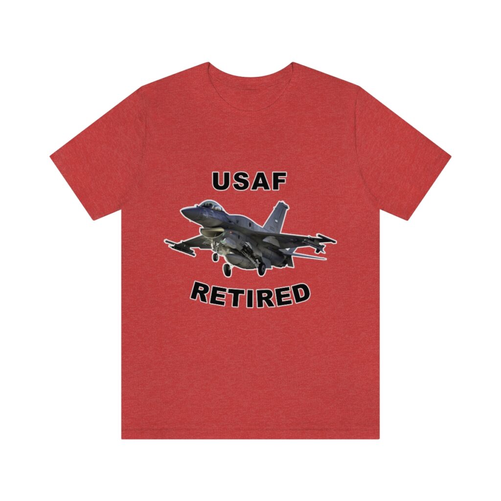 USAF Retired Tee F16 - Unisex Jersey Short Sleeve Tee