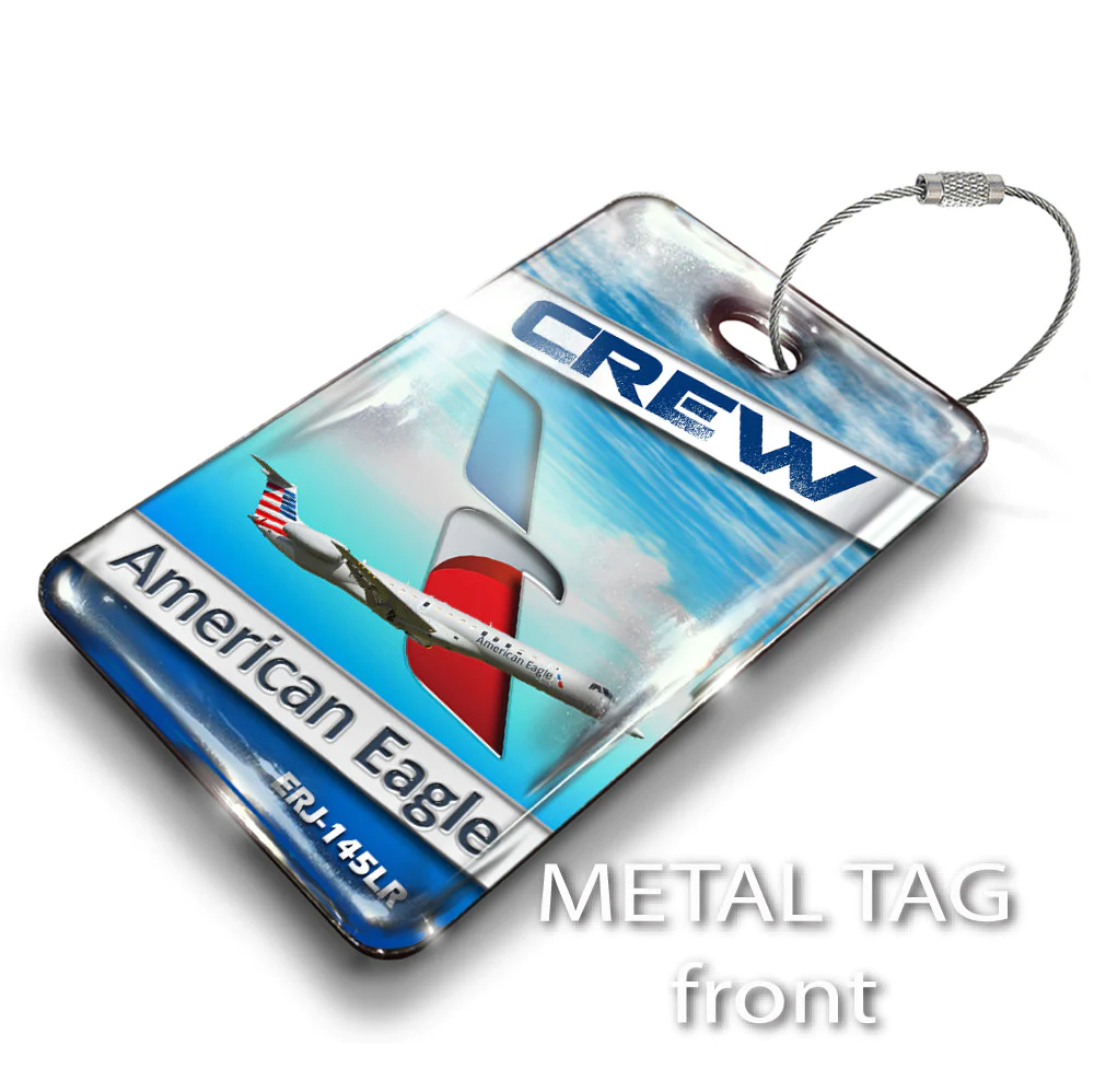 American Eagle Logo Portrait Luggage Tag american eagle logo portrait bag tag