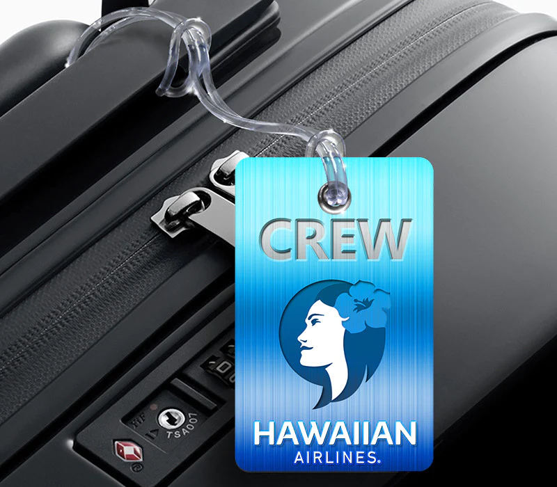 Hawaiian Airlines Logo Luggage Tag Blue Hawaiian Airlines Logo Luggage Tag Blue 3 Hawaiian Airlines Logo Luggage Tag Blue