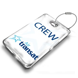 Air Transat Logo Portrait White Luggage Tag