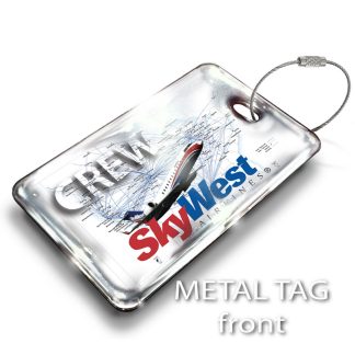 SkyWest Airlines Route Map 1 Old Logo Luggage Tag