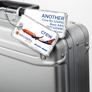 Sun Country B737-800 White Luggage Tag
