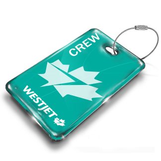 WestJet Logo Green Luggage Tag