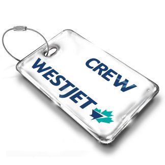 WestJet Logo White Luggage Tag
