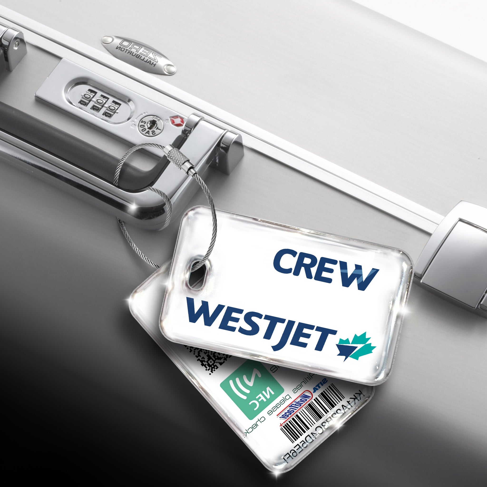 WestJet Logo White Luggage Tag WestJet Logo White Luggage Tag 4 WestJet Logo White Luggage Tag