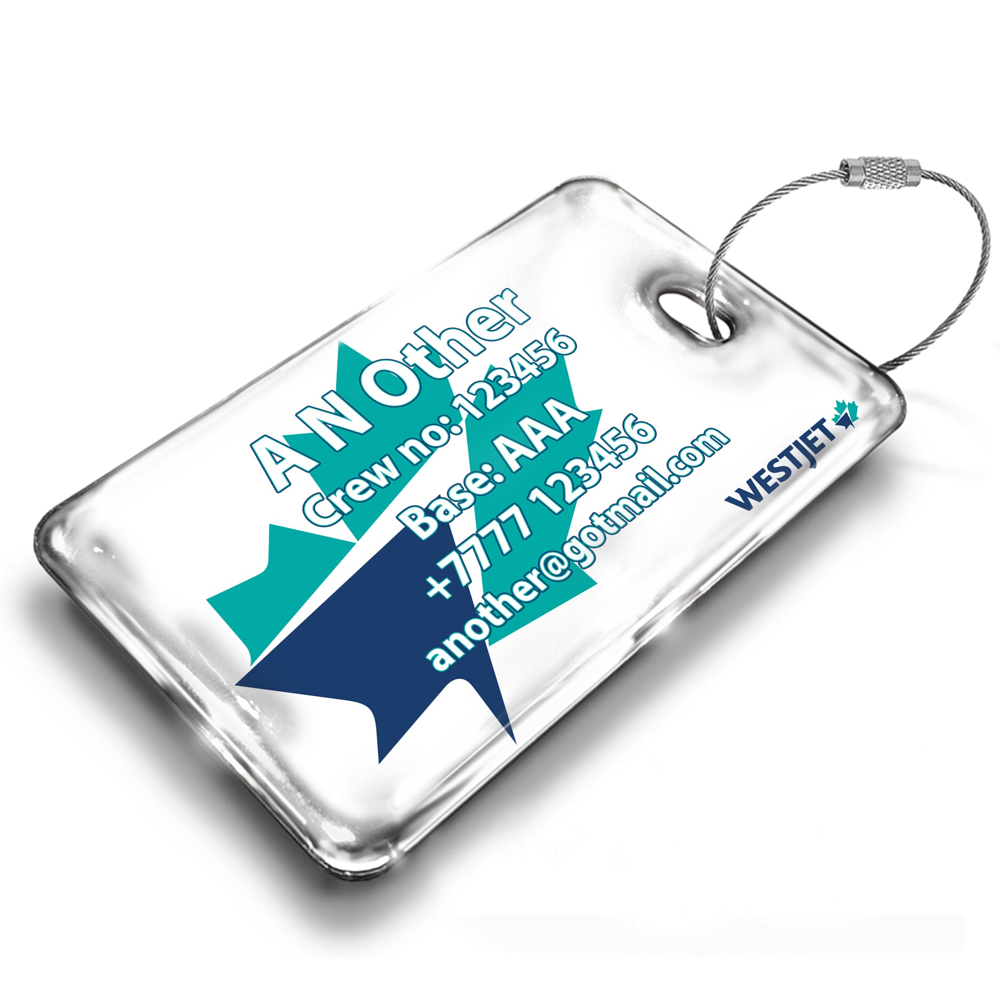 WestJet Logo White Luggage Tag WestJet Logo White Luggage Tag 2 WestJet Logo White Luggage Tag