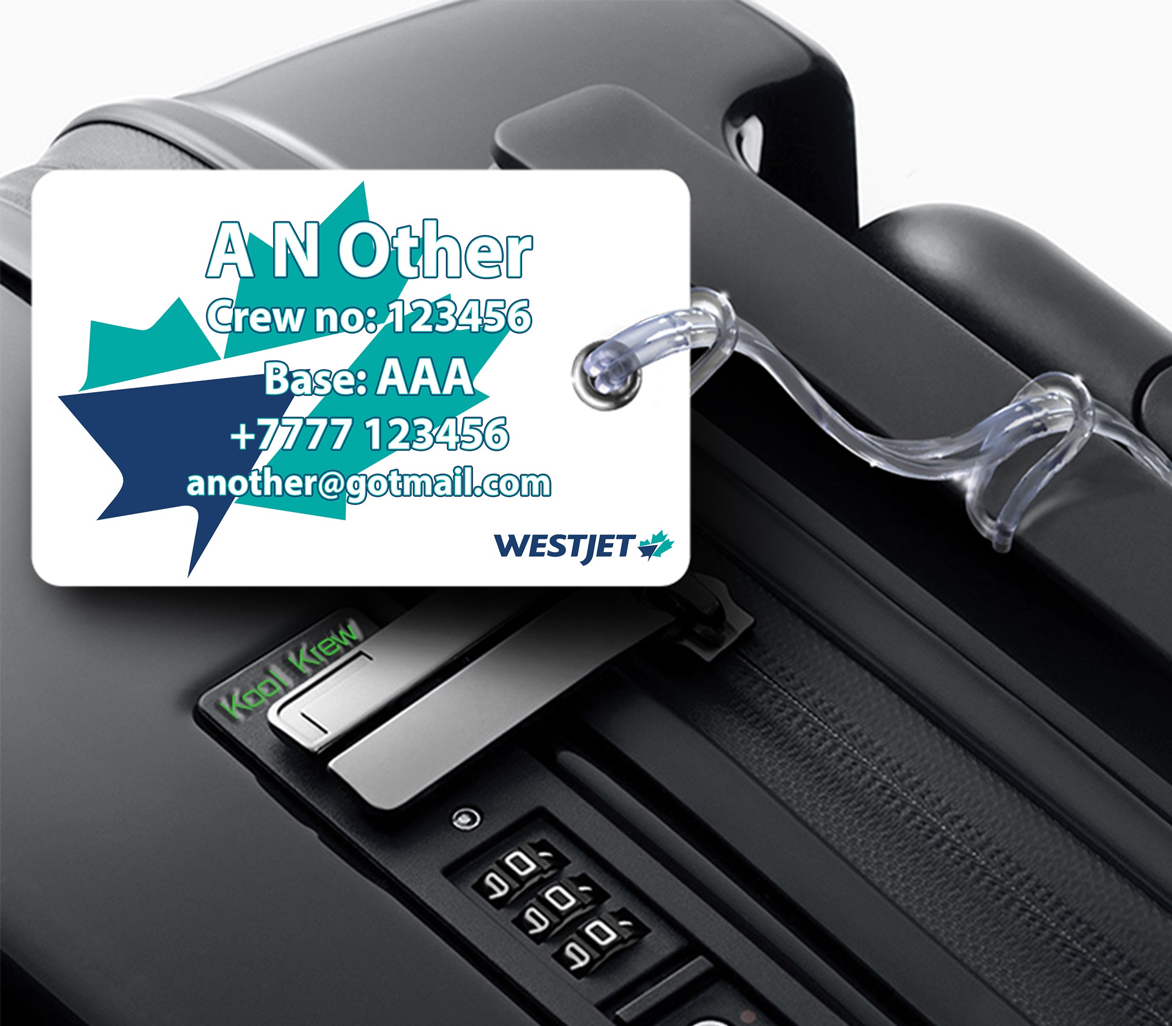 WestJet Logo White Luggage Tag WestJet Logo White Luggage Tag 6 WestJet Logo White Luggage Tag