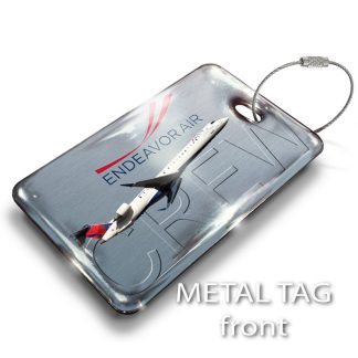 Endeavor Air CRJ900 Silver 1 Luggage Tag