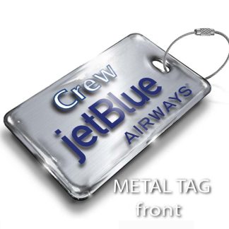 JetBlue Landscape Steel Effect Front (Old Logo) Luggage Tag