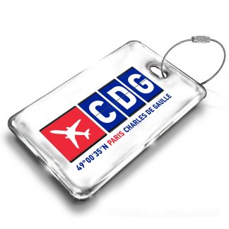 CDG Base Luggage Tag — metal front