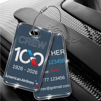 American Airlines 100 Years Celebration Tag Blue