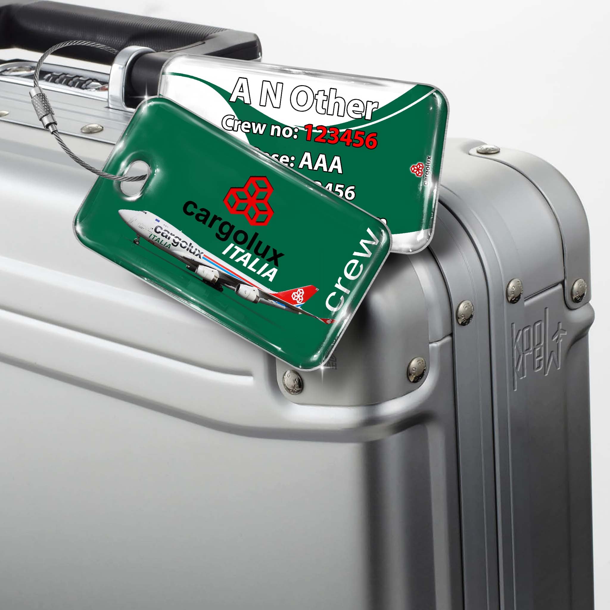 Cargolux ITALIA B747-GREEN Luggage Tag Cargolux ITALIA B747-GREEN
