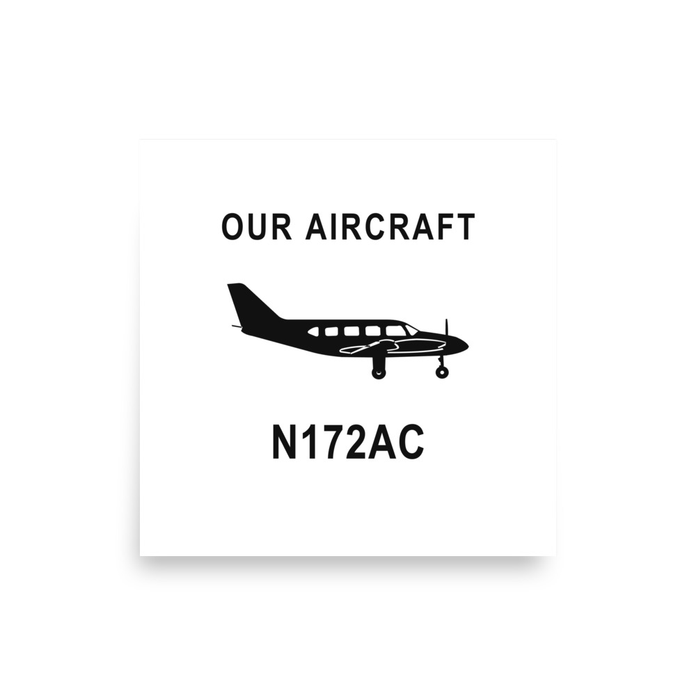 Personalized My Aircraft Hangar Poster