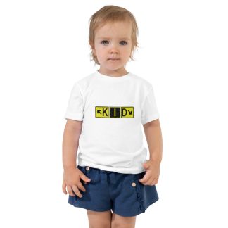 Custom Taxiway Art Toddler Shirt - KID White with personalized airport sign chest artwork