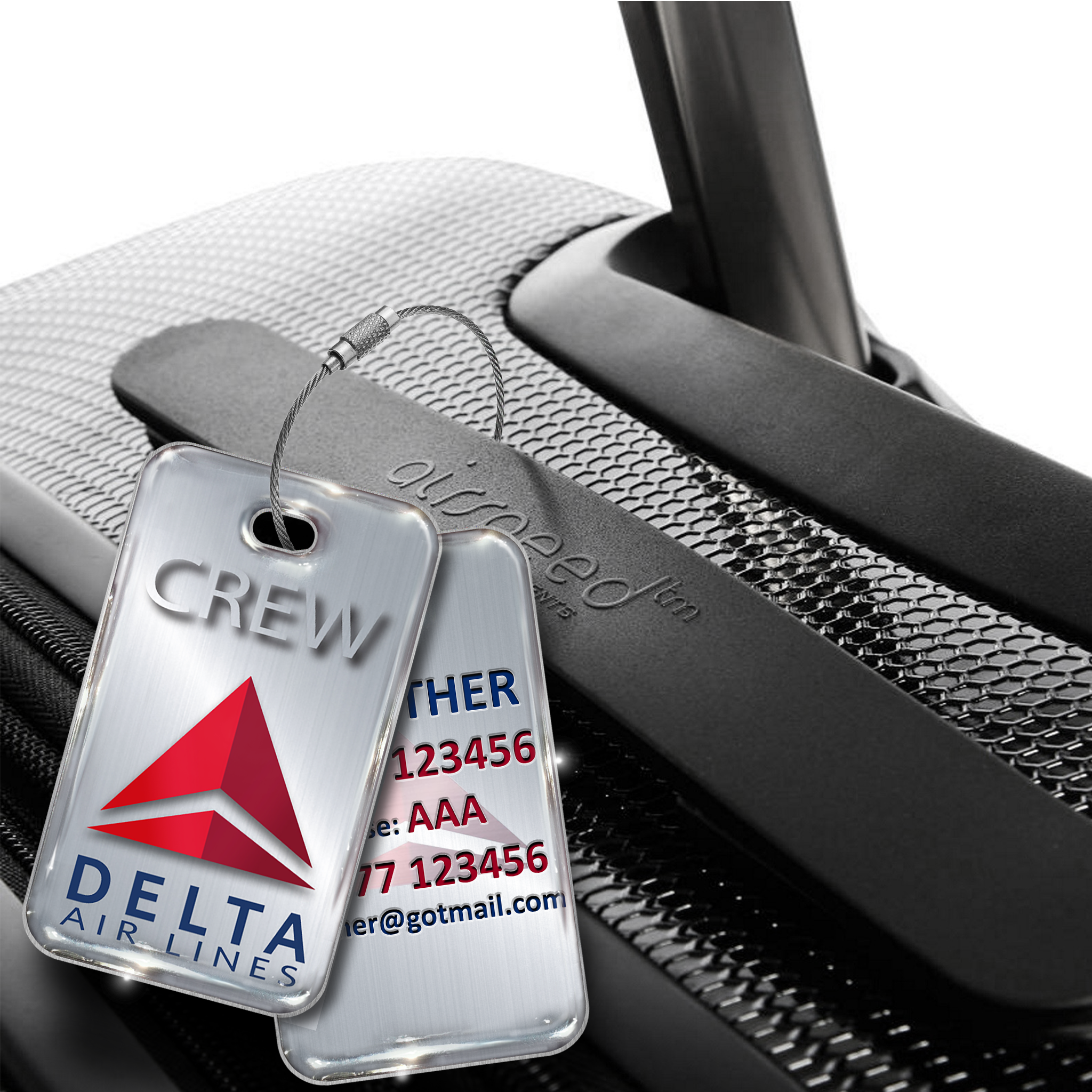 Delta Logo Portrait Luggage Tag Delta Logo Portrait