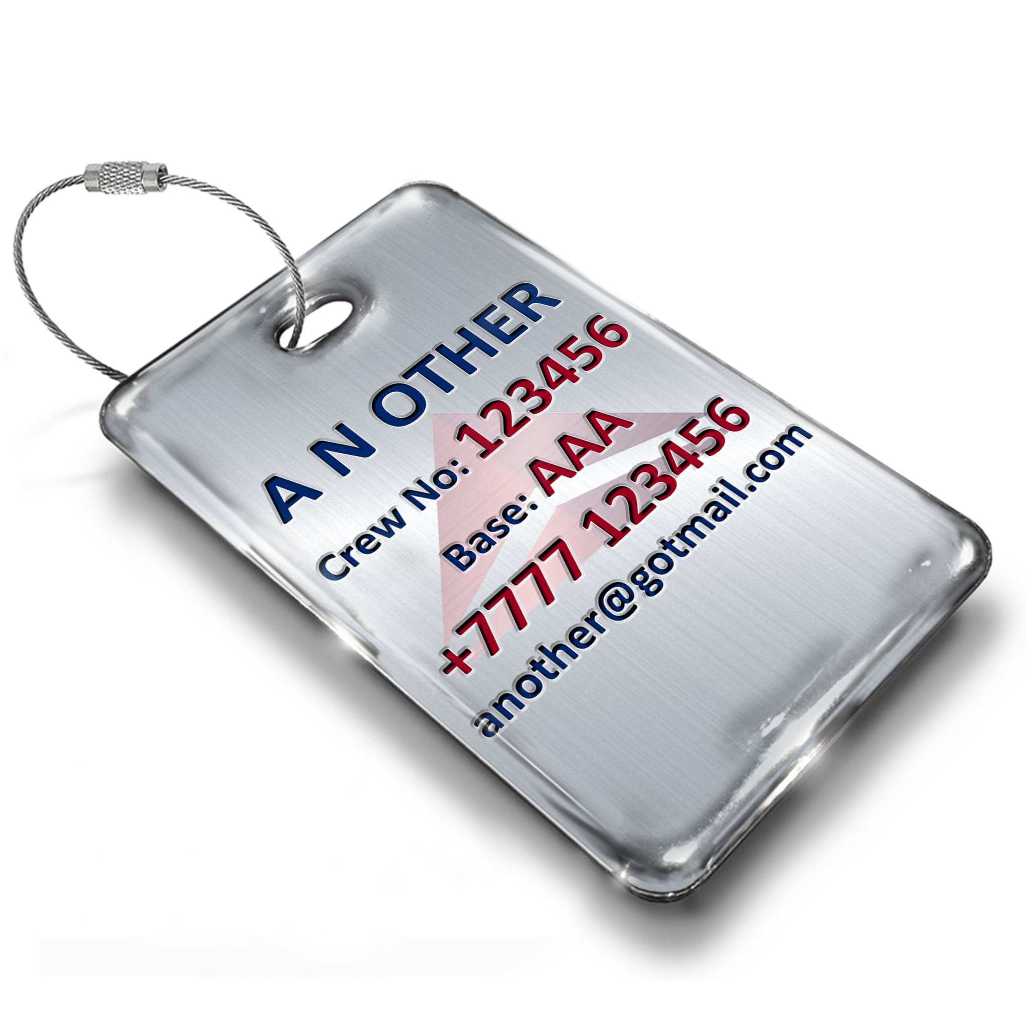 Delta Logo Portrait Luggage Tag Delta Logo Portrait