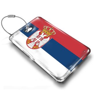 Serbia Flag Luggage Tag