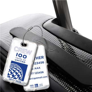 United Airlines 100 Years Celebration Tag White