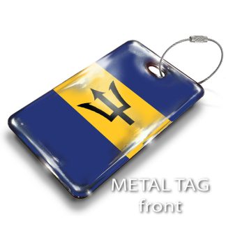 Barbados Flag Luggage Tag