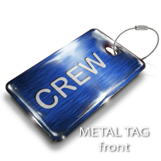 CREW Blue Luggage Tag