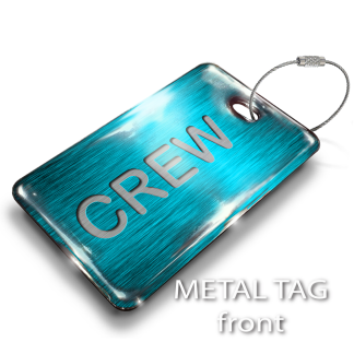 CREW Turquoise Luggage Tag
