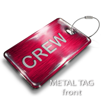 CREW Red Luggage Tag