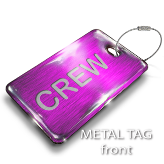 CREW Pink Luggage Tag