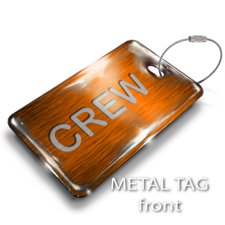 CREW Orange Luggage Tag