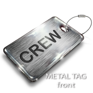 CREW Charcoal Luggage Tag