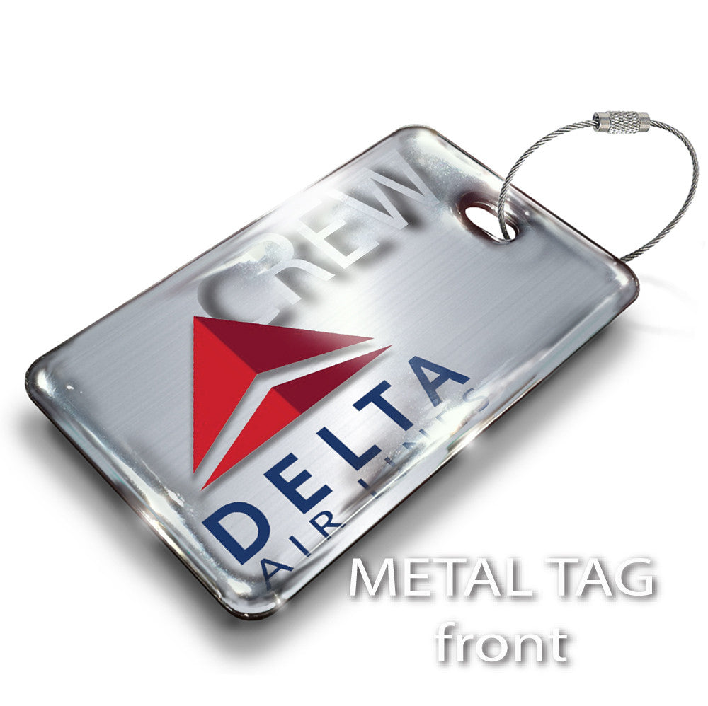 Delta Air Lines Landscape Silver 2 Luggage Tag Delta Air Lines Landscape Silver 2
