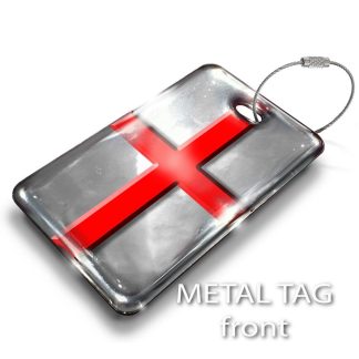 England Flag-SILVER Luggage Tag