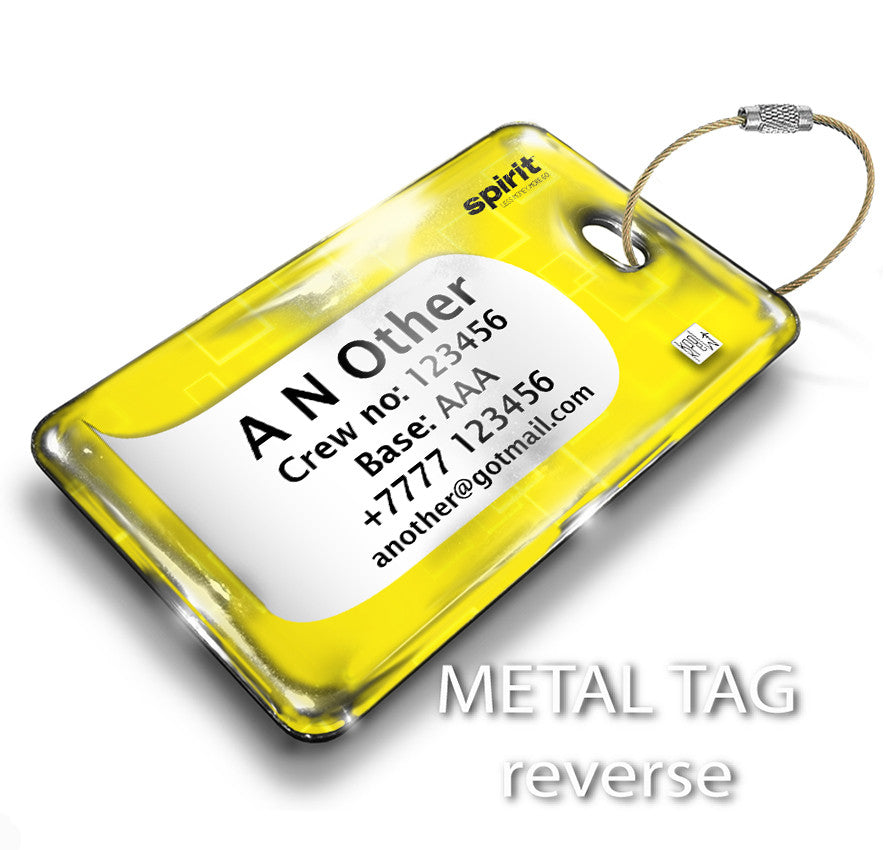 Spirit Airlines New Logo Gloss Luggage Tag Spirit Airlines New Logo Gloss
