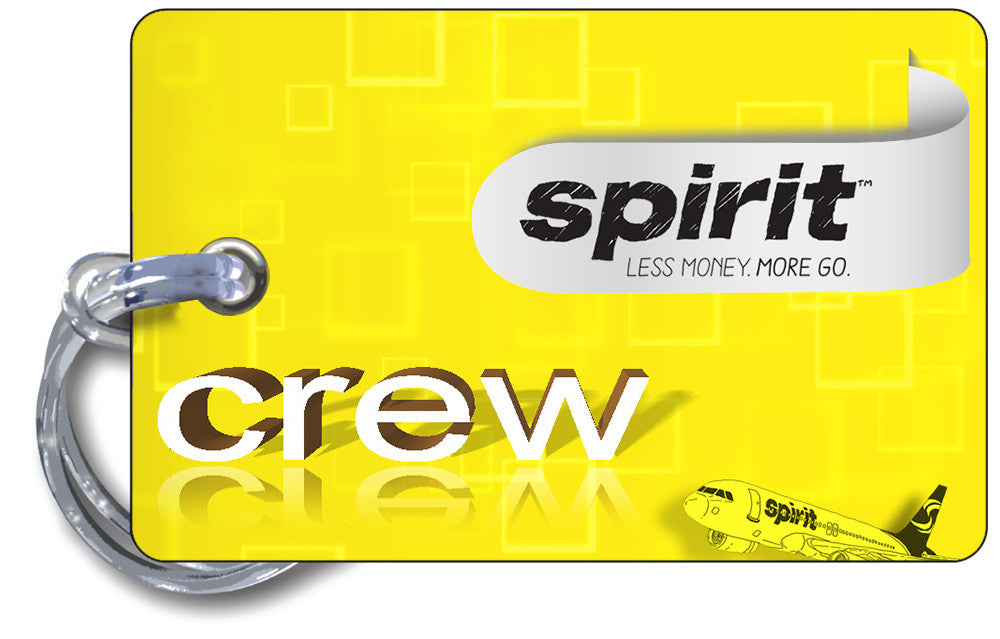 Spirit Airlines New Logo Gloss Luggage Tag Spirit Airlines New Logo Gloss