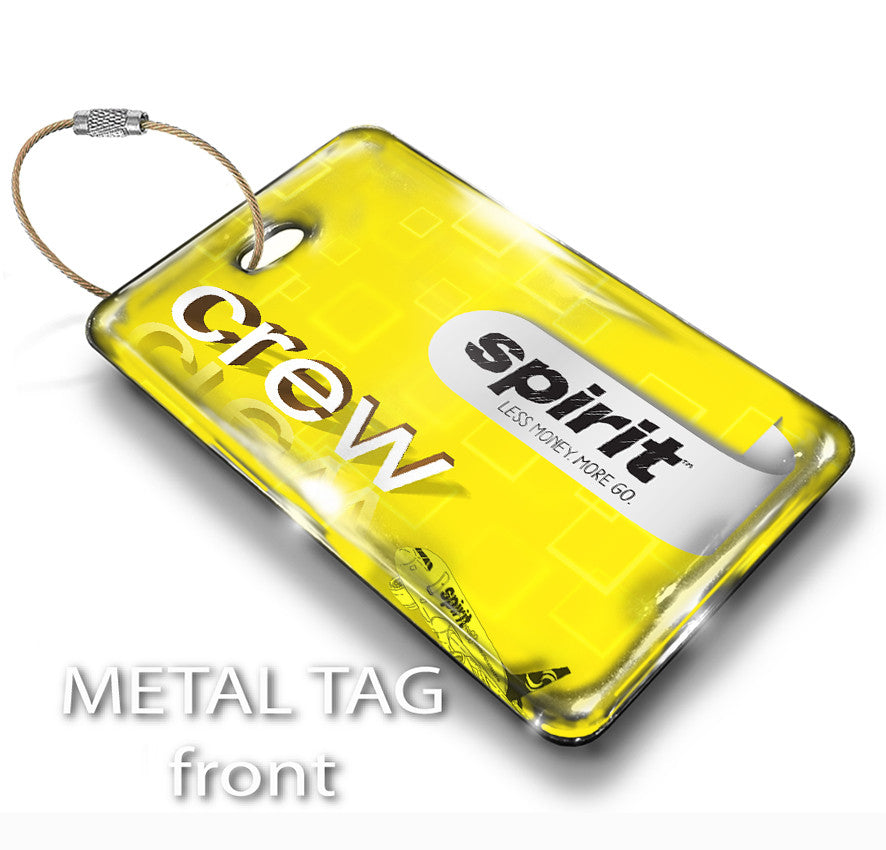 Spirit Airlines New Logo Gloss Luggage Tag Spirit Airlines New Logo Gloss