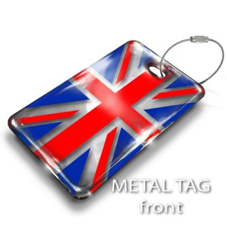 UK-Union Jack Flag - SILVER Luggage Tag
