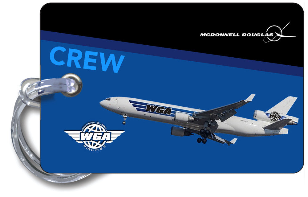 Western Global Airlines McDonnell MD-11 Landscape Luggage Tag Western Global Airlines McDonnell MD-11 Landscape