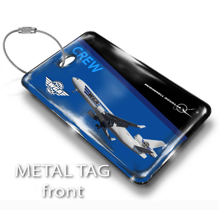Western Global Airlines McDonnell MD-11 Landscape Luggage Tag Western Global Airlines McDonnell MD-11 Landscape